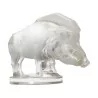 Presse - papier “Sanglier”, en verre incolore et sur une base … - Moinat - Accessoires de bureau, Encriers