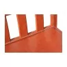 large brown leather bench seat with topstitching... - Moinat - Stools, Benches, Pouffes