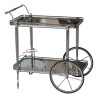 Service boy in nickel-plated brass with smoked glasses and … - Moinat - Serving tables