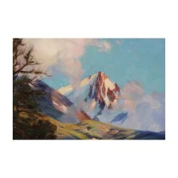 Oil painting on canvas signed lower right by Fritz