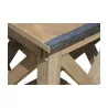 Bout de canapé carré en bois patiné gris de style Atelier - Moinat - Bouts de canapé, Bouillottes, Chevets, Guéridons