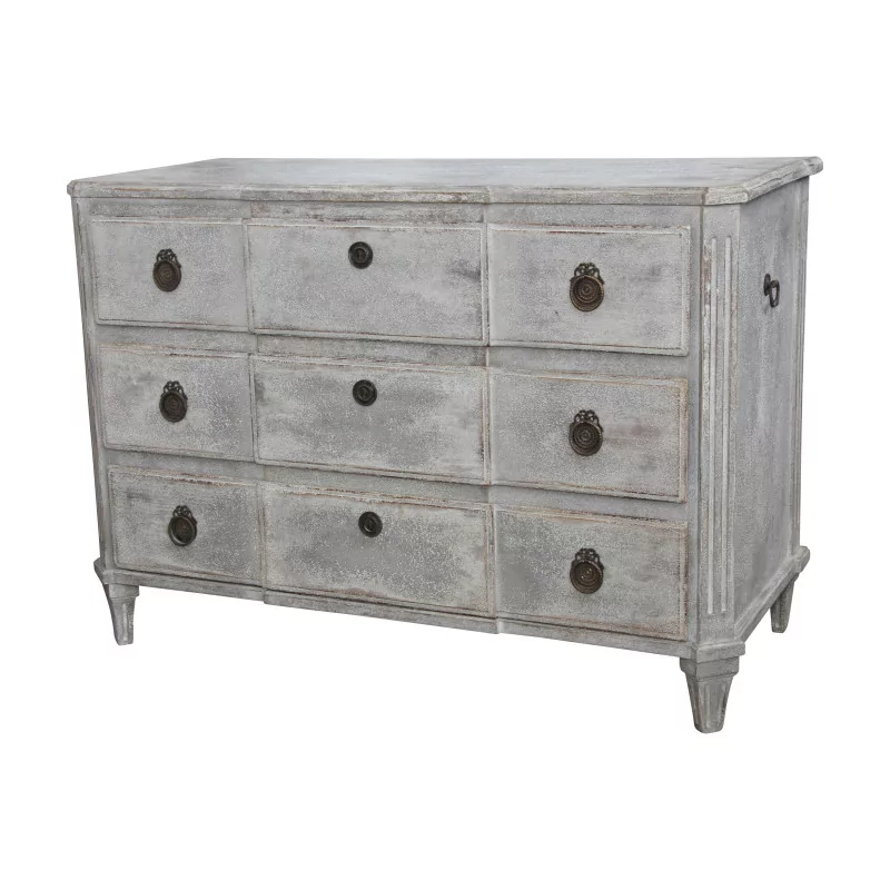 Large chest of 3 drawers in Swedish style in whitewashed wood and … - Moinat - Chests of drawers, Commodes, Chifonnier, Chest of 7 drawers