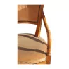 Paar 2 Directoire-Sessel aus Walnussholz mit Sitz - Moinat - Armlehnstühle, Sesseln