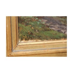 Ölgemälde auf Leinwand \"Moraines d'Arve\" signiert Jean-Philippe …
