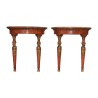 Pair of Directoire half-moon wall consoles in painted wood … - Moinat - ShadeFlair
