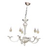 Lustre en bronze nickelé à 5 lumières, électrification à … - Moinat - Lustres, Plafonniers
