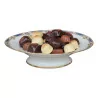 Plate on foot with “Chocolates” decoration in earthenware … - Moinat - Chinaware, Porcelain