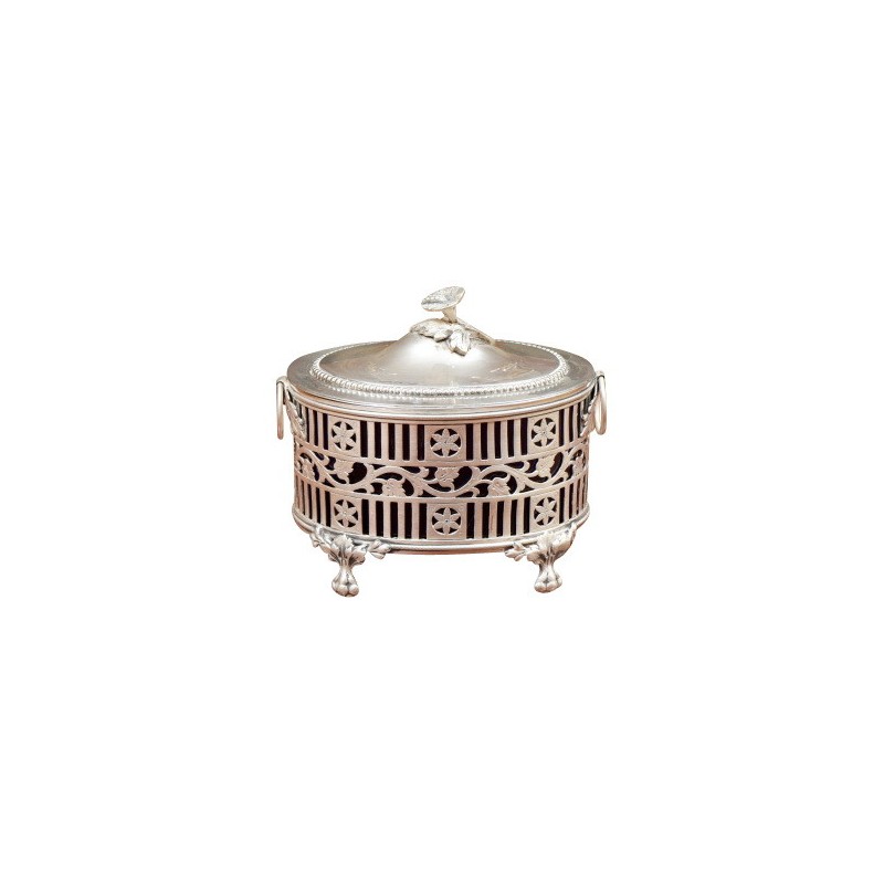 Coupe ovale en argent, quadripode, à décor ajouré de motifs … - Moinat - Argenterie Coupe ovale en argent, quadripode, à décor ajouré de motifs … - Moinat - Argenterie