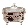 Coupe ovale en argent, quadripode, à décor ajouré de motifs … - Moinat - Argenterie