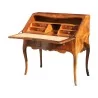 Bureau dos d âne Louis XV en bois de marqueterie, bois de rose - Moinat - Bureaux cylindre, à abattant, Secrétaires