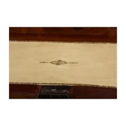 Bureau dos d âne Louis XV en bois de marqueterie, bois de rose