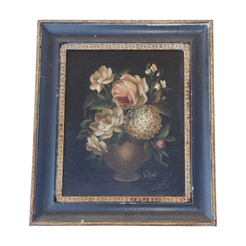 Tableau huile sur toile, carde en bois Italien (Barj Buzzoni). … - Moinat - Tableaux - Nature morte