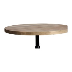 Bistro-style table with round beech top and …