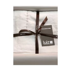 Tablecloth from the LUIZ collection in white linen with a …