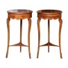 Pair of Louis XV style tripod bedside tables in … - Moinat - End tables, Bouillotte tables, Bedside tables, Pedestal tables