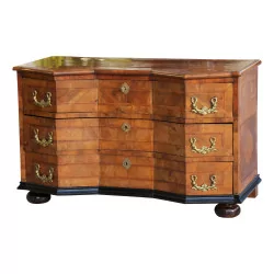 Louis XIV chest of drawers in crossbow, 3 drawers and 1 key, completely …
