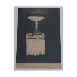 Engraving under glass with gilded wooden frame, signed lower right
