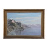 Tableau huile sur toile "Château de Glérolles" signé en bas à - Moinat - Tableaux - Paysage