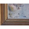 Tableau huile sur toile "Château de Glérolles" signé en bas à - Moinat - Tableaux - Paysage
