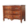 Louis XV chest of drawers in walnut wood with 3 drawers and … - Moinat - VE2022/1