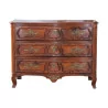 Louis XV chest of drawers in walnut wood with 3 drawers and … - Moinat - VE2022/1