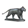 Bronze "Lionne à l’affut" patine chocolat, cire perdue, signé - Moinat - Bronzes