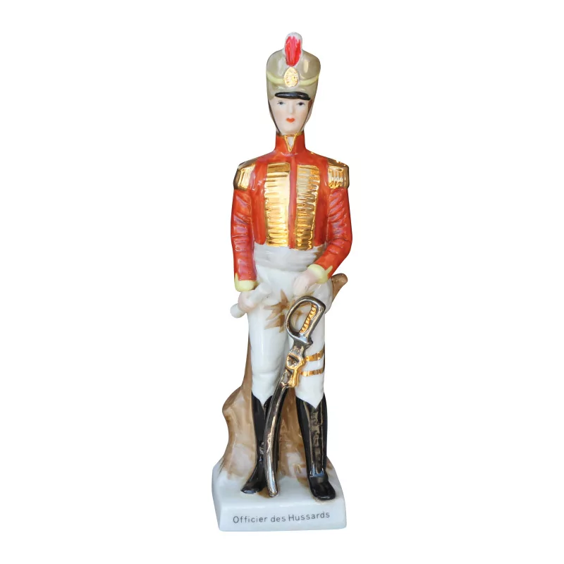 Soldat en porcelaine “Officier des Hussards” 20ème siècle - Moinat - Porcelaine