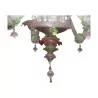 Large antique Murano glass chandelier, 8 lights with … - Moinat - Chandeliers, Ceiling lamps