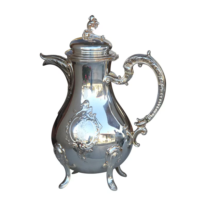 镀银茶壶 法国（巴黎），20 世纪 - Moinat - 银