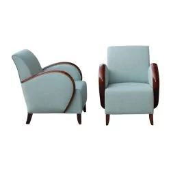 Paire de fauteuils Club Art-déco modèle des années 20 …