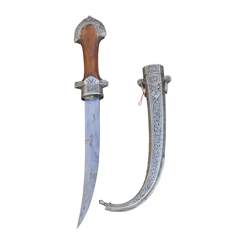 带木柄和金属刀片的小军刀，刀鞘…… - Moinat - 装饰配件