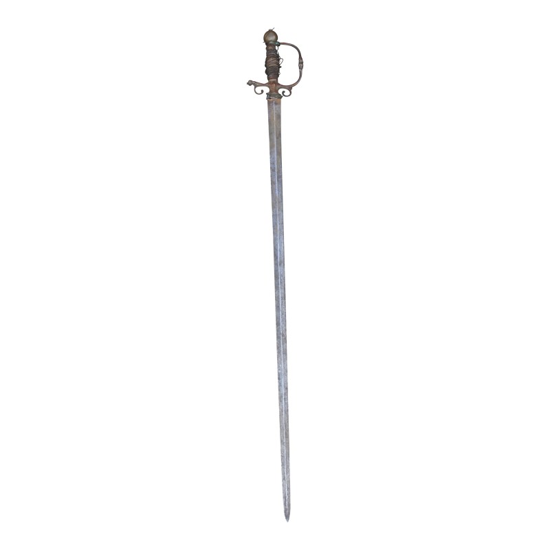 Épée en bronze avec poignée fils métalliques … - Moinat - Accessoires de décoration Épée en bronze avec poignée fils métalliques … - Moinat - Accessoires de décoration