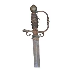 Bronze sword with wire hilt...