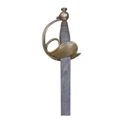 Épée en bronze avec poignée fils métalliques, lame acier …