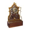 Pendule Néogothique en bois découpé et socle en bois … - Moinat - Pendules à poser