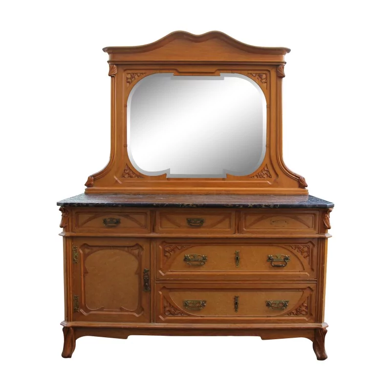 马若雷勒风格的抽屉柜，带镜子，… - Moinat - 带抽屉的衣橱, 7抽屉胸