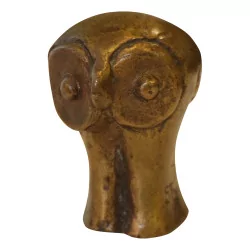 Bronze Owl, signed Pierre Siebold, Pastori foundry. Switzerland, dated 1953