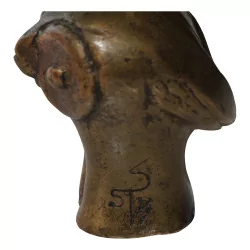 Bronzeeule, signiert Pierre Siebold, Gießerei Pastori. Schweiz, datiert 1953