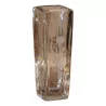 Thick crystal vase with engraved “Flowers” pattern by … - Moinat - Boxes, Urns, Vases