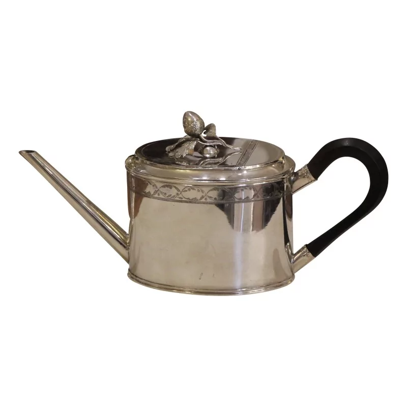 Théière en argent (600 gr) avec poignée en bois de Jean Baptiste - Moinat - Argenterie