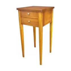 End table or bedside table, \"Glass of water\" model in wood