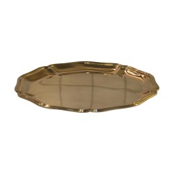 round dish in 925 silver (627gr), with hallmarks below. END …