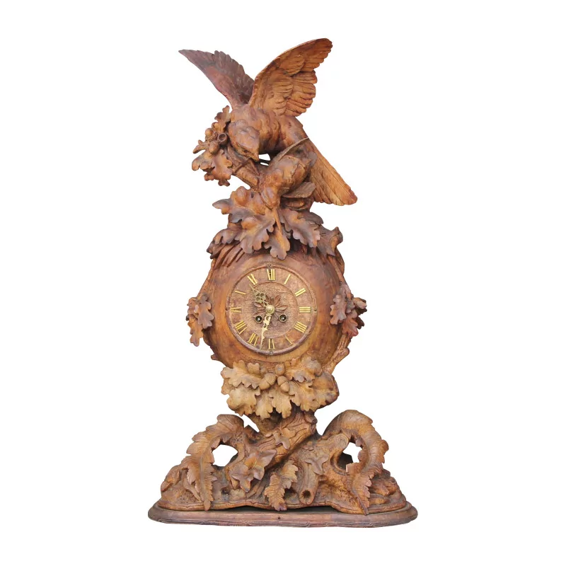 Carved wooden clock from Brienz, with its movement - Moinat - VE2022/3