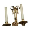 Pair of Louis XVI bronze sconces, “hunting horn” model … - Moinat - Wall lights, Sconces