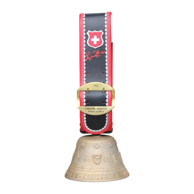 带有瑞士国旗的钟，位于维拉尔河畔的 Brüger 铸造厂…… - Moinat - 装饰配件