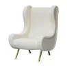 Un fauteuil modèle Ico Parisi de tissu blanc. Vers 1950 - Moinat - The Sound of Colours