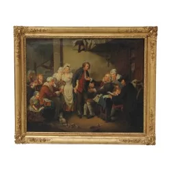 Tableau huile sur toile “L'Accordée de Village” reprise de …