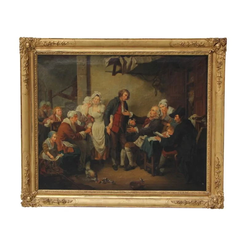 Tableau huile sur toile “L'Accordée de Village” reprise de … - Moinat - Tableaux - Paysage