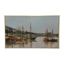 Oil painting on canvas signed lower right Sergio CECCHI