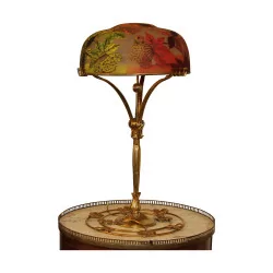 \"Ombelle\" table lamp on a richly decorated bronze stand.